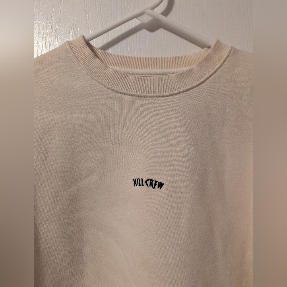 Kill Crew Tan Sweatshirt Small Baggy Oversized Heavyweight Sweater - Picture 2 of 4